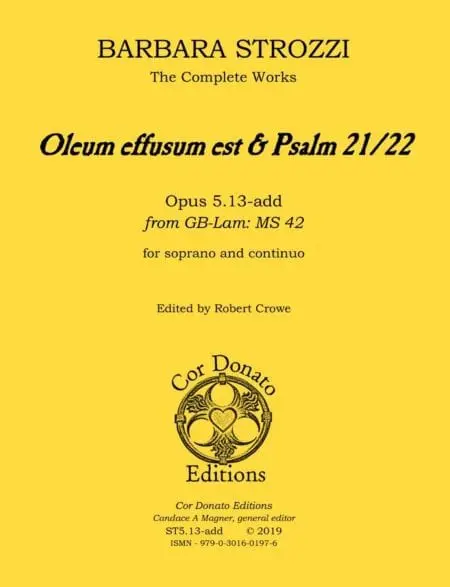Oleum effusum est and Psalm 21/22