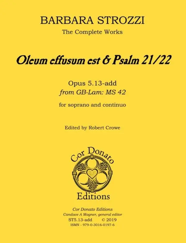 Oleum effusum est and Psalm 21/22
