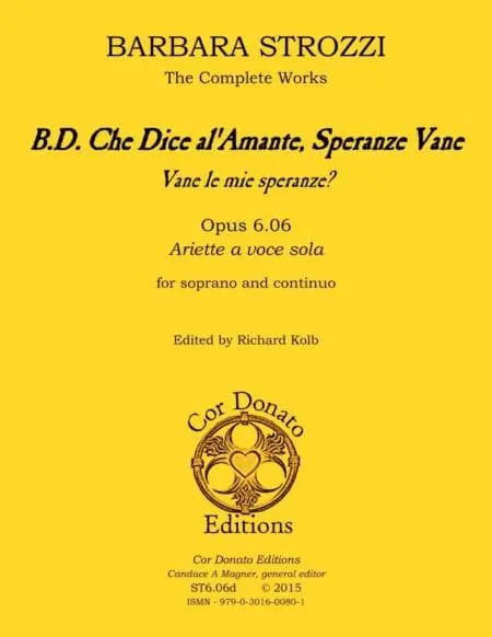 B.D. Che Dice al'Amante, Speranze Vane