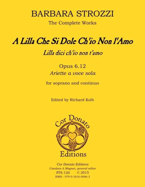 A Lilla Che Si Dole Ch'io Non l'Amo