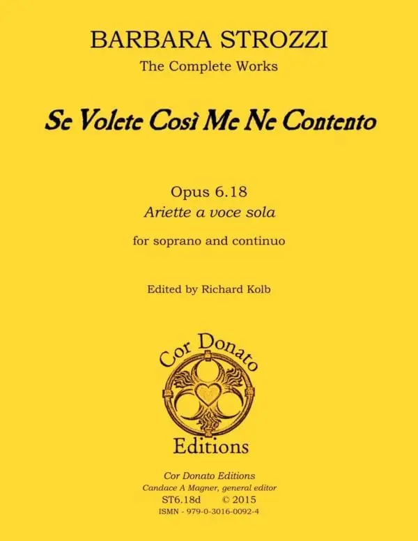Se volete così me ne contento
