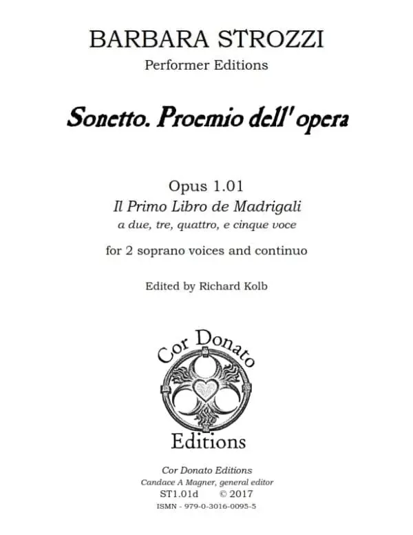 Sonetto Proemio dell'Opera