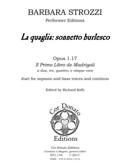 La Qualglia: Sonnetto Burlesco