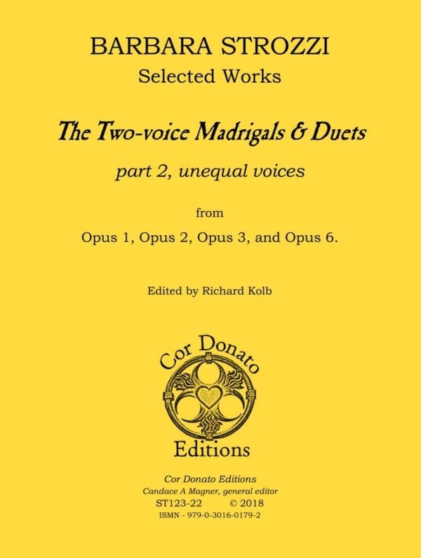 The Two-voice Madrigals & Duets, Part 2 (for unequal voices) - Cover
